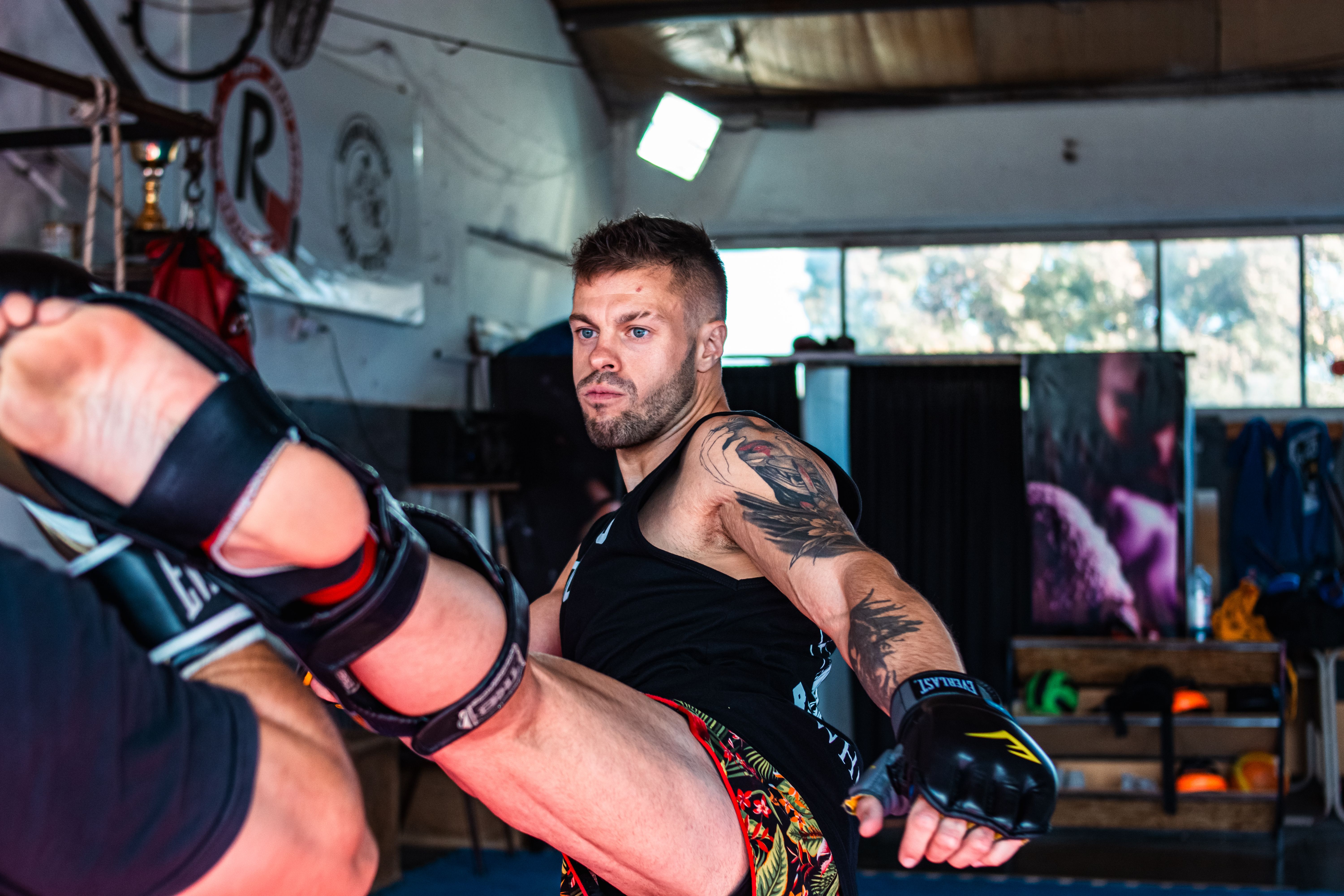 Muay Thai fighters training